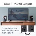 【アウトレット】PCスピーカー 高音質 有線接続 ブックシェルフ型 30W出力 ステレオ 高音/低音個別調整対応