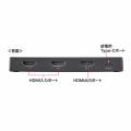 HDMI切替器 2入力1出力 4K/60Hz HDR対応 リモコン付き 自動切替 HDMIセレクター