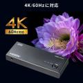 HDMI切替器 2入力1出力 4K/60Hz HDR対応 リモコン付き 自動切替 HDMIセレクター
