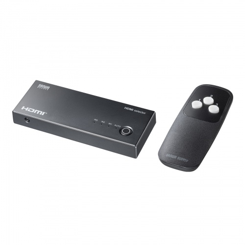 HDMI切替器 3入力1出力 4K/60Hz HDR対応 リモコン付き 自動切替 HDMIセレクター
