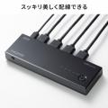 HDMI切替器 4入力1出力 4K/60Hz HDR対応 リモコン付き 自動切替 HDMIセレクター