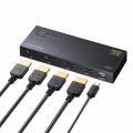 HDMIセレクター 3入力 1出力 8K/60Hz 4K/120Hz対応 自動&手動切替 PS5 Nintendo Switch動作確認済み