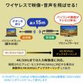 ワイヤレスHDMIエクステンダー USB Type-C送信機 4K映像 最大15m 送信機 受信機セット