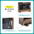 【アウトレット】ルーター収納ボックス 幅40cm 高さ45cm スマホスタンド機能 扉付き 木製 完成品 ライトブラウン ケーブルボックス
