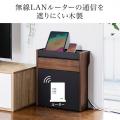 【アウトレット】ルーター収納ボックス 幅40cm 高さ45cm スマホスタンド機能 扉付き 木製 完成品 ライトブラウン ケーブルボックス