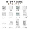 【アウトレット】キューブ型収納ボックス 棚付きゲーム機収納 ハイタイプ 上部オープン 幅35×奥行34.5×高さ70cm ホワイト