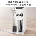 【アウトレット】キューブ型収納ボックス 棚付きゲーム機収納 ハイタイプ 上部オープン 幅35×奥行34.5×高さ70cm ホワイト