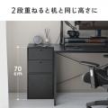 【アウトレット】キューブ型収納ボックス 棚付きゲーム機収納 ハイタイプ 上部オープン 幅35×奥行34.5×高さ70cm ホワイト