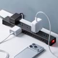 【アウトレット】雷ガード電源タップ 10個口 マグネット付 一括集中スイッチ付 3m ブラック