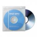 【アウトレット】CD・DVD不織布ケース リング穴あり 両面収納 100枚入り ホワイト