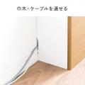 【アウトレット】ルーター収納ボックス ケーブルボックス 幅50cm 高さ65cm コンセント付き 木製 ダークブラウン