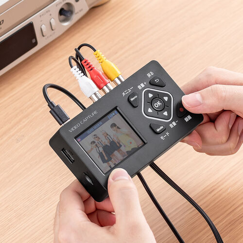 ビデオキャプチャーボックス RCA AV S端子 HDMI出力 2.4型モニター付き