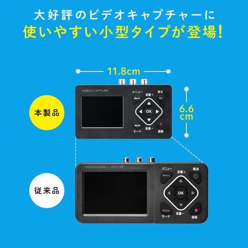 ビデオキャプチャーボックス RCA AV S端子 HDMI出力 2.4型