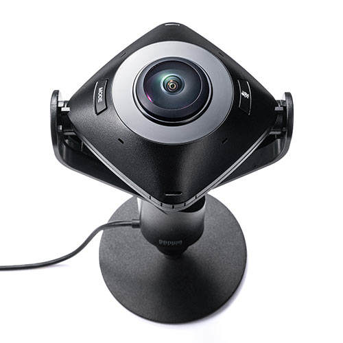 360度Webカメラ 200万画素 ノイズリダクションマイク搭載 ケーブル長3m/YK-CAM084【テレビアクセサリー市場】