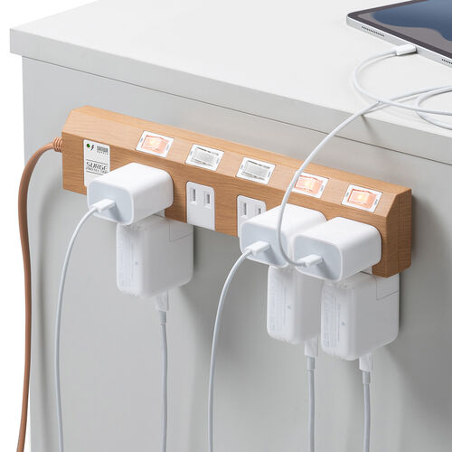 電源タップ マグネット付 10個口 個別スイッチ付 一括集中 電源タップ マグネット付 10個口 個別スイッチ付 一括集中