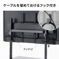 テレビスタンド キャスター付 60インチ 100インチ対応 高さ調整 タップトレー付 収納棚板付 ディスプレイスタンド 会議室 学校 サイネージ用