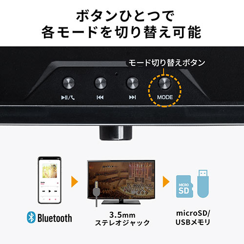 サウンドバースピーカー(Bluetooth接続・PCスピーカー・ワイヤレス