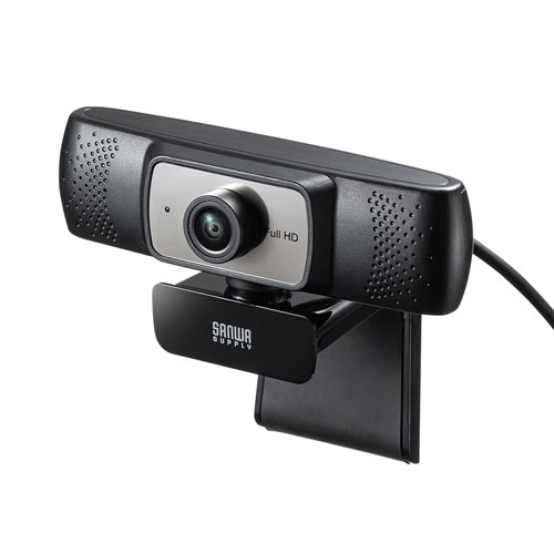 テレビ会議用ワイドレンズカメラ(200万画素・フルHD・広角150°・マイク内蔵・USB接続・Zoom・Skype)