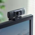 WEB会議カメラ (超広角150度ワイドレンズ・100万画素・マイク内蔵・ブラック・Zoom・Skype)