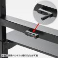 【アウトレット】テレビスタンド(55～65型・VESA対応・手動昇降・電子黒板に最適)