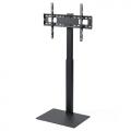 【アウトレット】壁寄せテレビスタンド 首振り機能つき 65インチ対応 高さ調節3段階　ブラック