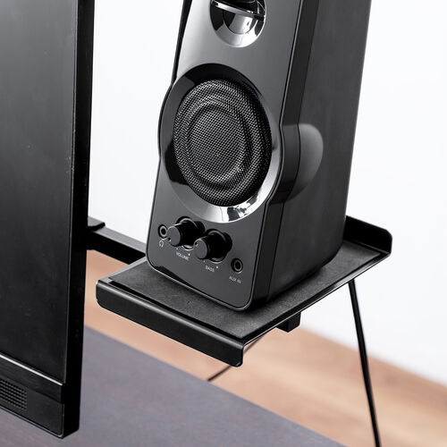 スタンド型 ホワイトテレビ 内蔵スピーカー Kanto デスクトップスピーカースタンド/ホワイト SP9W-WHITE 1