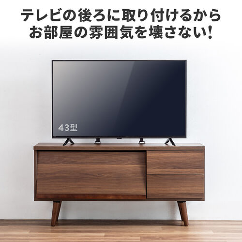 テレビ転倒防止ベルト テレビにネジ留め 両面テープ取り付け 65型まで