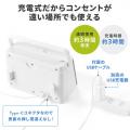 【アウトレット】手元スピーカー 有線 10W出力 5mケーブル 充電式  ホワイト