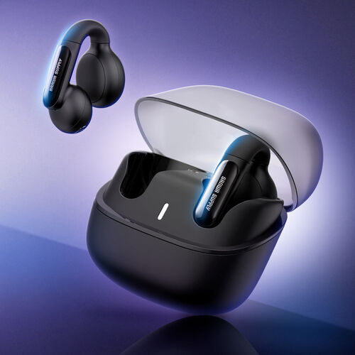 イヤーカフ型ワイヤレスイヤホン 完全ワイヤレス Bluetooth 5.3 最大24時間再生 ブラック