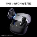 イヤーカフ型ワイヤレスイヤホン 完全ワイヤレス Bluetooth 5.3 最大24時間再生 ブラック