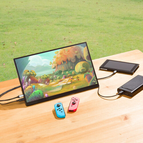 モバイルモニター 15.6インチ タッチパネル スタンド対応 Mac対応 USB Type-C接続 HDMI フルHD Nintendo  Switch対応/YK-LCD006【テレビアクセサリー市場】