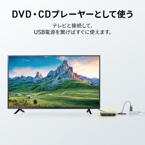 ミニDVDプレーヤー CD・DVD再生専用 USB給電 リージョンフリー CPRM