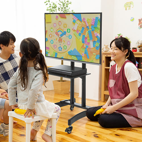 液晶テレビスタンド(32型～60型・棚板付・ロータイプ)/EYEKX-TVS002 