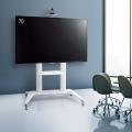 大型テレビスタンド キャスター付き ハイタイプ 棚板 高さ調整 電子黒板 業務用 ホワイト 55～120インチ対応