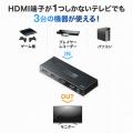 HDMIセレクター 4K/60Hz HDR対応 3入力1出力 自動/手動切り替え マグネットシート付き PS5動作確認済み