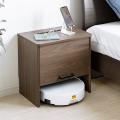 ルーター収納ボックス ロボット掃除機収納 ケーブル収納 木製 1段 高さ42cm ダークブラウン