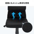 メッシュチェア ミドルバック ブラック