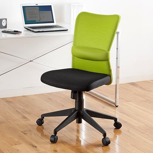 メッシュチェア ミドルバック グリーン