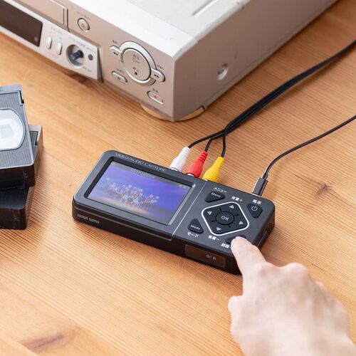 ビデオキャプチャーボックス RCA AV S端子 HDMI出力 3.5型モニター付き
