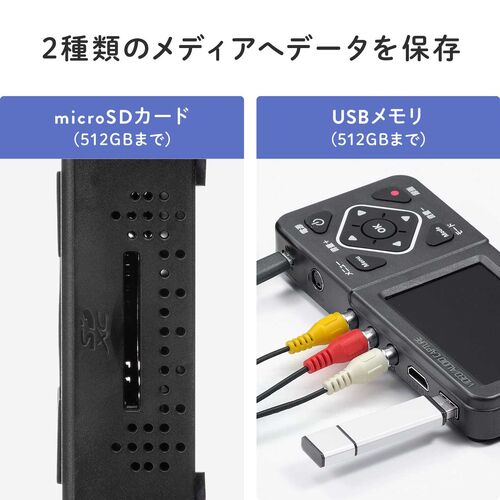 ビデオキャプチャーボックス RCA AV S端子 HDMI出力 3.5型モニター付き